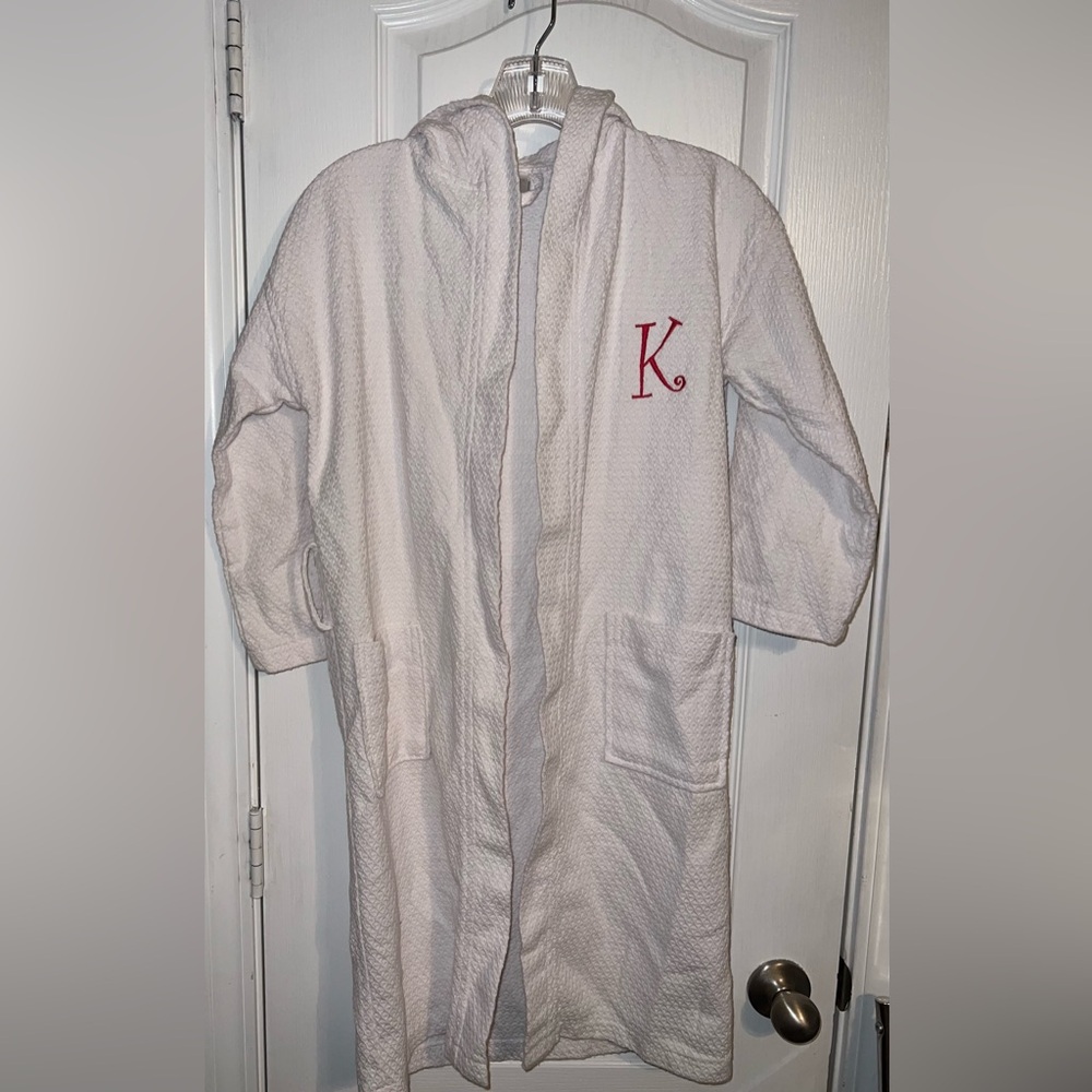 Soft Touch 100% Cotton K Embroidered Turkish Bath Robe
